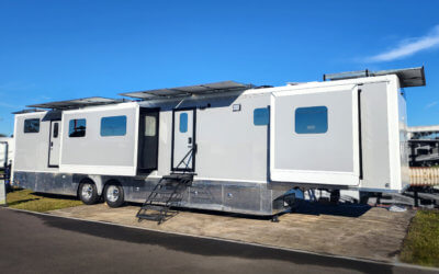 Space Craft MFG and Voltagen Power Solutions Debut Luxury Off-Grid Living Semitrailer with EV Garage